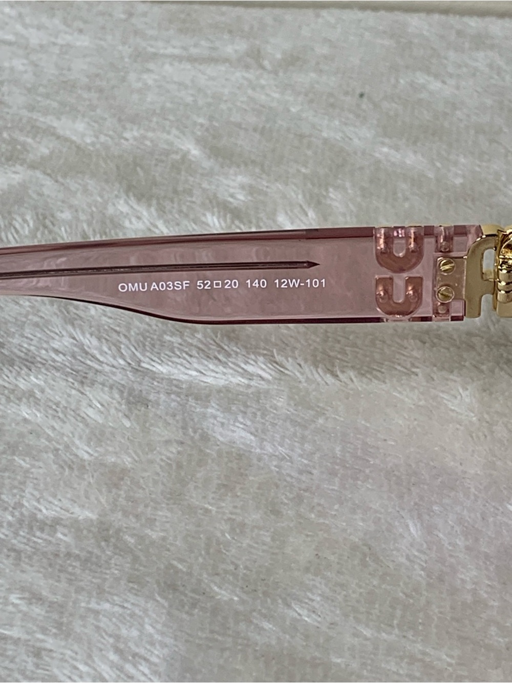 Mint Miu Miu 0MU A03SF  Womens Sunglasses Translucent Clear Pink Purple - Picture 6 of 7